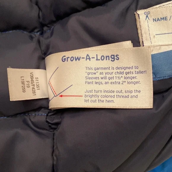 Lands’ End Kids Expedition Down Waterproof Winter Parka Royal Cobalt Blue M